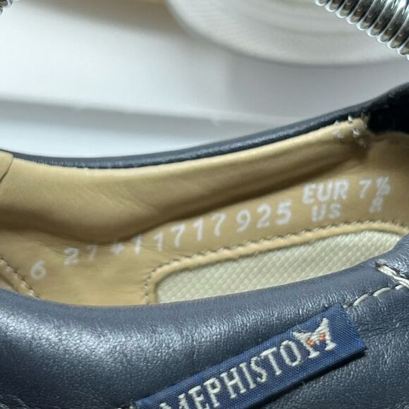 Mephisto Valter Slip On Leather Shoes Dark Navy Men’s Size 8 - Picture 11 of 11